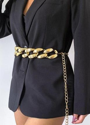 Пояс, поясная цепочка, цепь на талию, пояс для платья / джинсов в золотом цвете3 фото