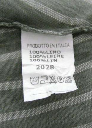 Продам итальянское платье puro lino в зеленую полоску идеальное  на лето оверсайз пог63.5 фото