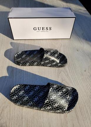 Guess slide sandal шльопанці жіночі гесс лого guess женские шлепанцы с логотипом g сандали