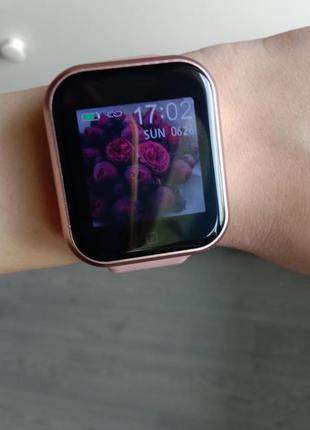 Смарт-годинник smart watch t80s pink + 2 браслета