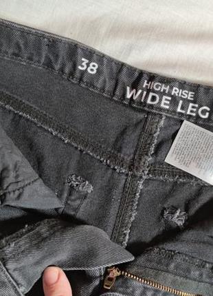 Жіночі щільні джинсові кюлоти c&a, розмір m, чорний, 100% хлопок6 фото