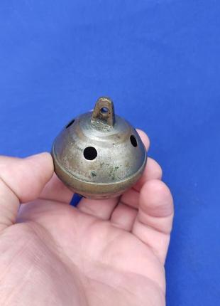 Старый винтажный колокольчик бубенец игрушка юубенци3 фото