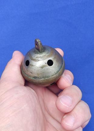 Старый винтажный колокольчик бубенец игрушка юубенци6 фото