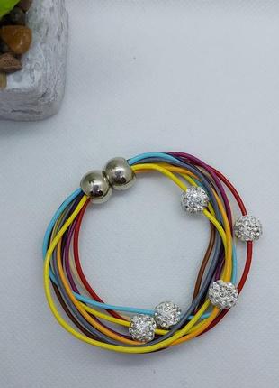 Яркие цветной браслет шамбала на магните