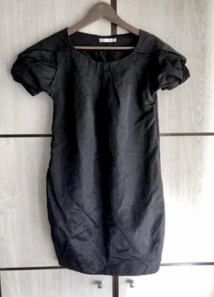 Платье льняное черное1 фото