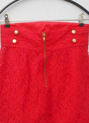 Кружевная юбка с подкладом  на молнии2 фото