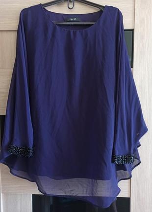Шикарная темно фиолетовая блуза