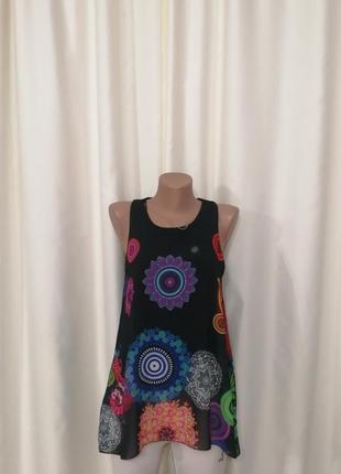 Легенька просторна блуза без рукавів, італія