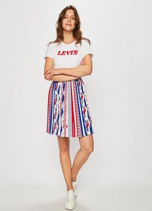 Спідниця пліссировка американка юбка а силуэта с плиссировкой calvin Sac jeans прапор сша