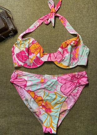 Яркий раздельный купальник м-л