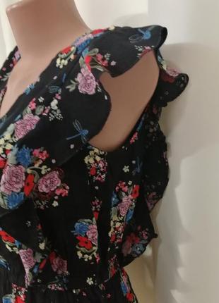 Блуза в квіточку без рукавів2 фото