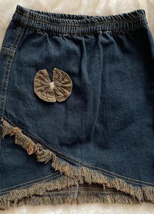Стильная джинсовая юбка на подросток или худую девушку