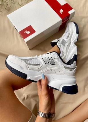 New balance 990 nb white blue новинка трендові білі кросівки баланс з сіткою демісезон унісекс белые брендовые кроссовки с сеткой женские мужские6 фото