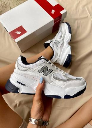 New balance 990 nb white blue новинка трендові білі кросівки баланс з сіткою демісезон унісекс белые брендовые кроссовки с сеткой женские мужские4 фото