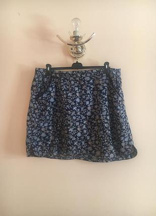 Батал большой размер легкая летняя льняная юбка юбочка спидниця