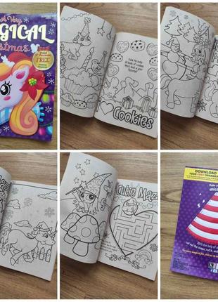 Раскраску пони на английском языке, с легкими заданиями