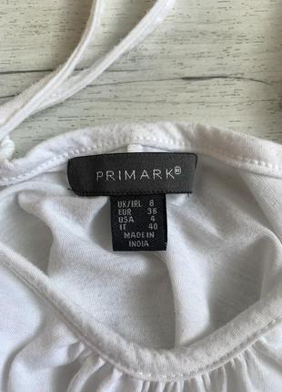 Укороченая блуза primark, річний білий топ укорочений топ майка блузка фірма primark4 фото