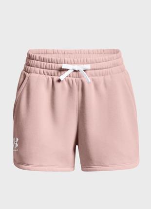 Розовые женские шорты rival fleece short5 фото