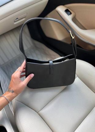 Розкішна чорна брендова сумочка в стилі yves saint laurent hobo black ysl черная шикарная сумка с красной подкладкой внутри4 фото