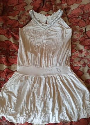 Бело-серебристый сарафан р.s франция