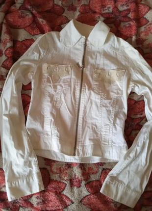 Білий бавовняний жакер р. xs-s