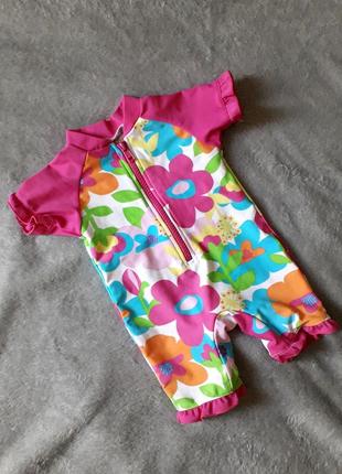 Купальний костюм купальник квітковий принт