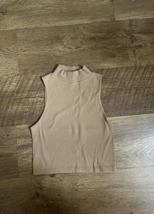 Бежевый топ zara
