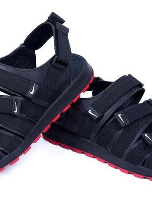 Мужские кожаные сандалии nike summer life black3 фото