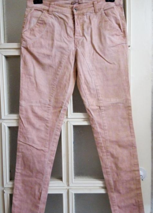 Тонкие джинсы варёнки пудрового цвета 14р1 фото