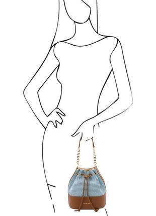 Жіноча сумка-відро бакет бег tuscany tl142207 bucket bag10 фото