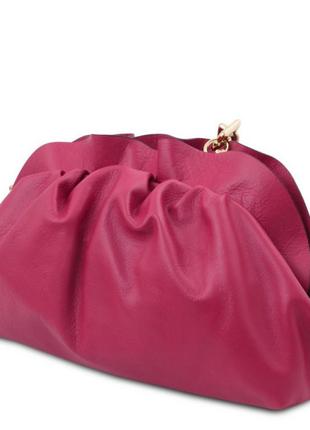Женский клатч кожаный на цепочке, мягкий tuscany tl142184 bag soft3 фото