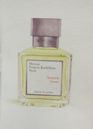 Парфюмированная вода maison francis kurkdjian amyris homme 2 мл