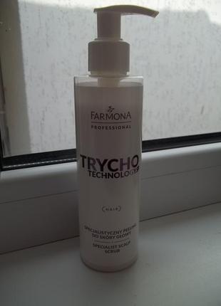 Farmona professional trycho technology кислотный пилинг скраб для кожи головы от выпадения волос3 фото