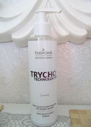 Farmona professional trycho technology кислотный пилинг скраб для кожи головы от выпадения волос7 фото