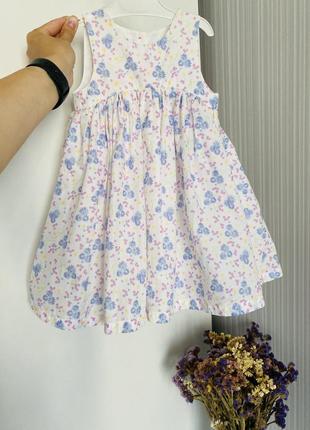 Шикарное летнее платье на годик хлопковое на подкладке 🌸🌸🌸3 фото