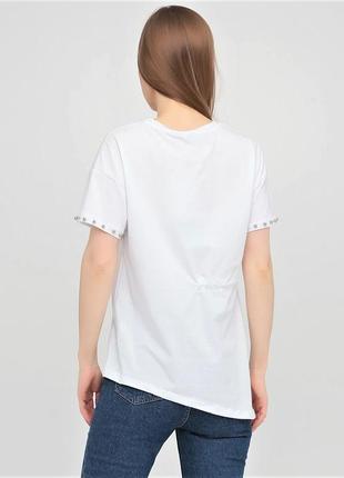Женская футболка с вышивкой monte cervino. универсальный размер tu. италия2 фото