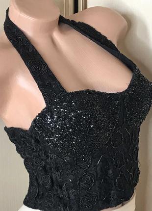 Корсет бюстьє топ з бісером