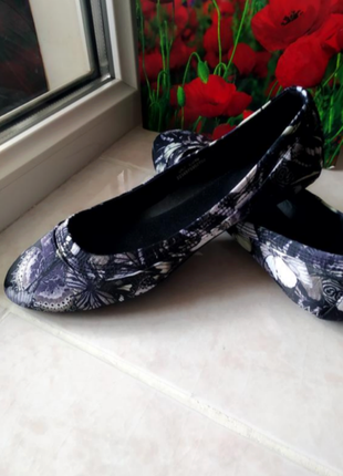 Балетки туфли анатомическая стелька принт бабочки 796 7 eur 40