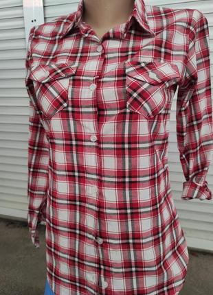Рубашка женская в клетку