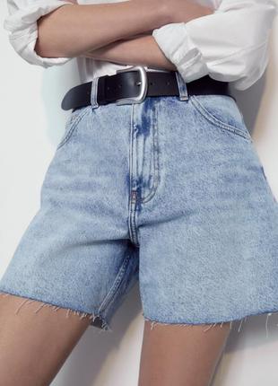 Zara шорти 38 high rise dad shorts3 фото