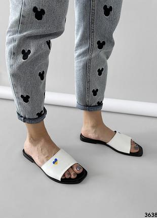 Жіночі шкіряні шльопанці