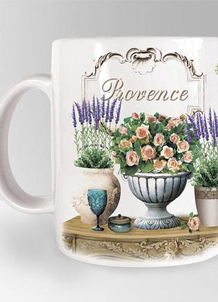 Керамічна чашка з букетом троянд