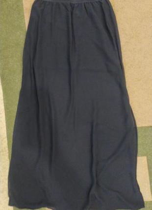 Длинная юбка в пол с разрезрезами сбоку шифоновая