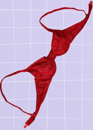 Красный уветочный сексуальный лифчик (бра)
