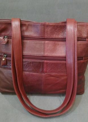 Шкіряна велика сумка genuine leather5 фото