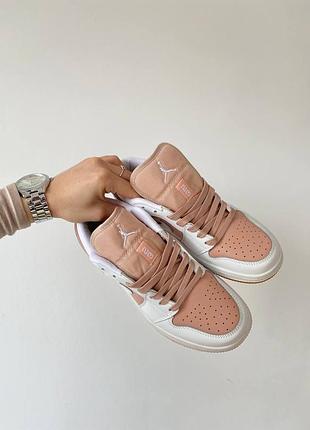 Женские кроссовки jordan low brown white