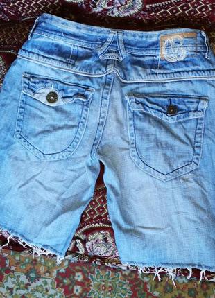 Шорты низкая посадка джинсовые с бахромой crafted4 фото
