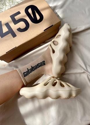 Тапки тапочки yeezy 450 slide ‘cream’ шлепки9 фото