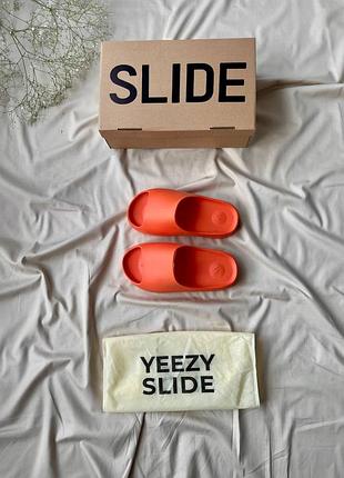 Тапки тапочки yeezy slide ‘orange’ шлепки7 фото