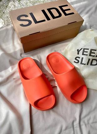 Тапки тапочки yeezy slide ‘orange’ шлепки9 фото